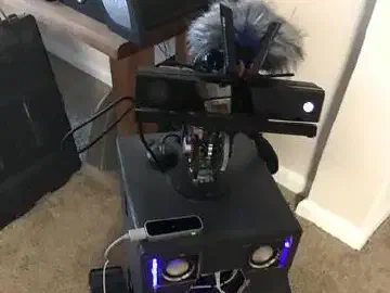 An early R.O.B. tracked prototype indoors